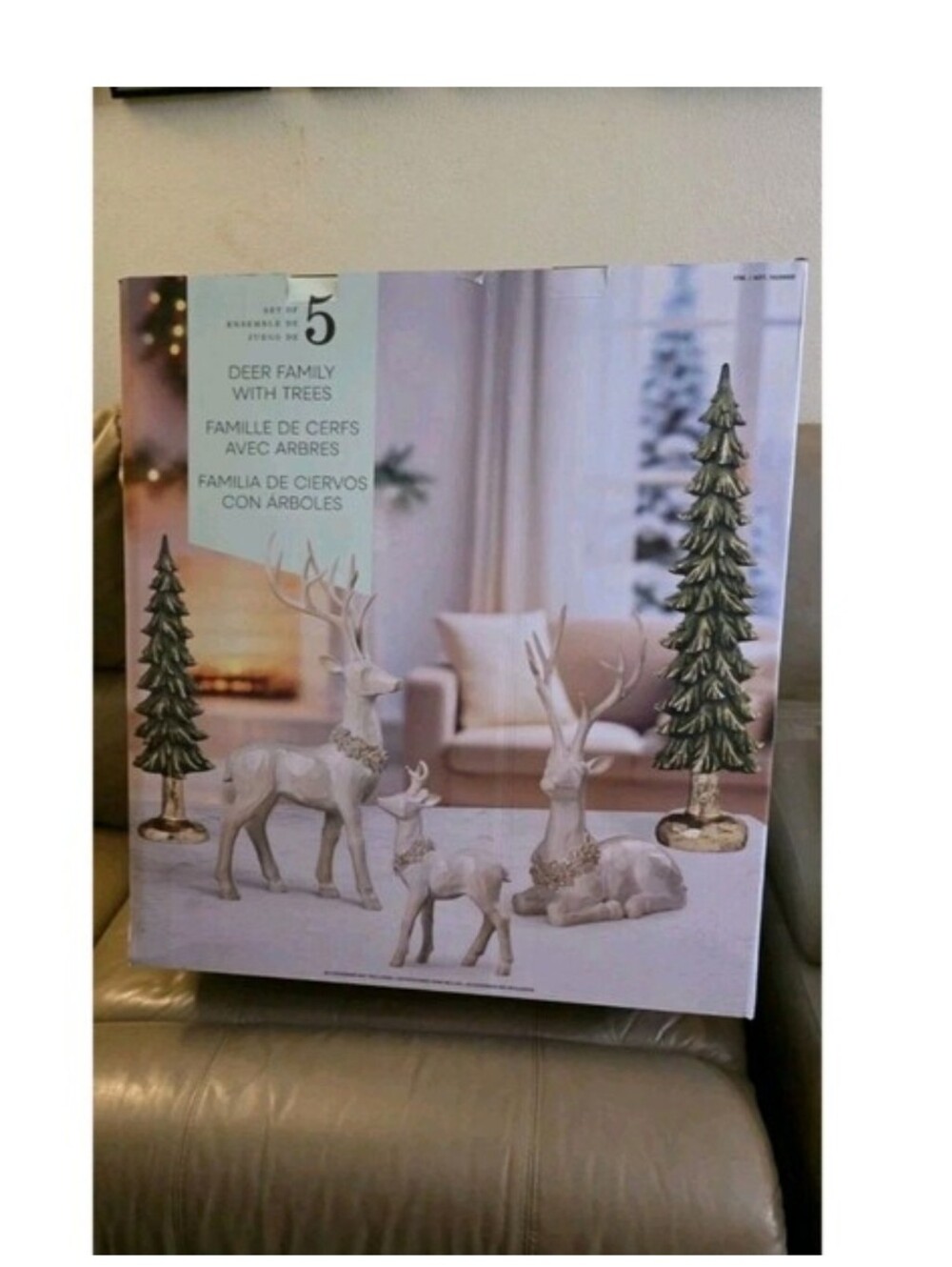 Deer Family &Trees-Set of 5 Costco 2026 Holiday Edition LARGE Ornaments & GIFTS - Picture 1 of 6